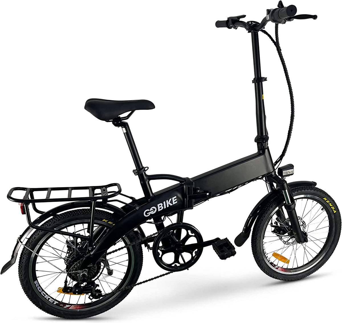 Futuro Foldable Lightweight Electric Bike - 35 Mile Range 48V 350W Motor Electric City Bike for Adults, Shimano 7 Speed Shift, Step through Motorized Bike by GOBIKE