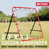 Soccer Rebounder Rebound Net, Kick-Back 3.3X3.3FT | Football Training Gifts, Aids & Equipment for Kids Teens & All Ages, Portable, 6 Adjustable Angles