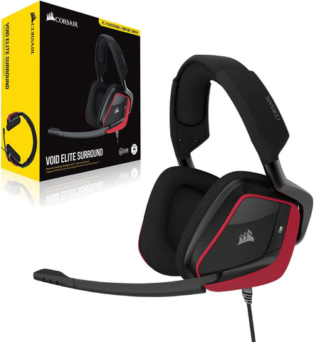 VOID Elite Surround Premium Gaming Headset with 7.1 Surround Sound - Works with Xbox Series X, Xbox Series S, Playstation 5 - Cherry