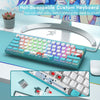 60% Percent Keyboard, WK61 Mechanical RGB Wired Gaming Keyboard, Hot-Swappable Keyboard with Blue Sea PBT Keycaps for Windows PC Gamers - Linear Red Switch