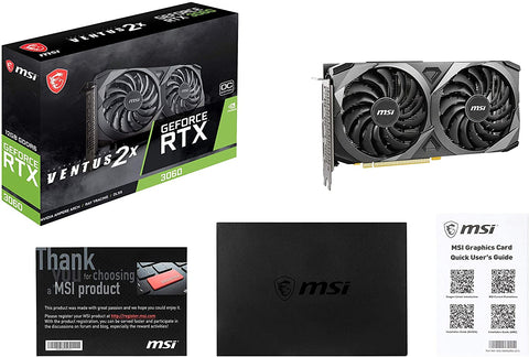 Gaming Geforce RTX 3060 12GB 15 Gbps GDRR6 192-Bit HDMI/DP Pcie 4 Torx Twin Fan Ampere OC Graphics Card