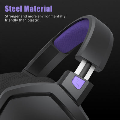 G06 Dual Wireless Gaming Headset with Microphone for PS5, PS4, PC, Mobile, Switch: 2.4Ghz Wireless + Bluetooth - 100 Hr Battery - 50Mm Drivers - Purple