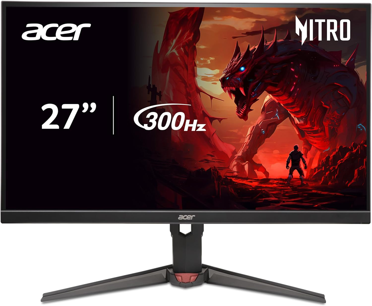 Nitro 27" WQHD 2560X1440 IPS PC Gaming Monitor | AMD Freesync Premium | 300Hz | up to 0.5Ms | 99% Srgb | Displayhdr 400 | Ergostand | VESA Mounting | 1 X DP 1.4 & 2 X HDMI 2.1 | XV272U F3Bmiiprx