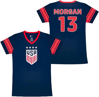 Official Licensed U.S. Soccer 4 Star USWNT Players Girl'S Game Day Shirts Football Tee Top