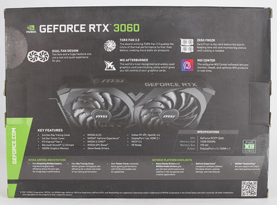 Gaming Geforce RTX 3060 12GB 15 Gbps GDRR6 192-Bit HDMI/DP Pcie 4 Torx Twin Fan Ampere OC Graphics Card