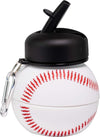 Art Clip-On Collapsible Bpa-Free Silicone Baseball Water Bottle for Kids, 18 Oz. Size