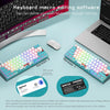 60% Percent Keyboard, WK61 Mechanical RGB Wired Gaming Keyboard, Hot-Swappable Keyboard with Blue Sea PBT Keycaps for Windows PC Gamers - Linear Red Switch