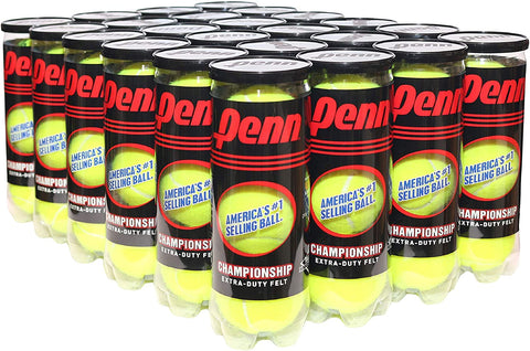 Championship Tennis Balls - Extra Duty Felt Pressurized Tennis Balls - 24 Cans, 72 Balls