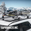 33'' Aluminum Universal Ski Roof Rack Fits 6 Pairs Skis or 4 Snowboards, Ski Roof Carrier Fit Most Vehicles Equipped Cross Bars