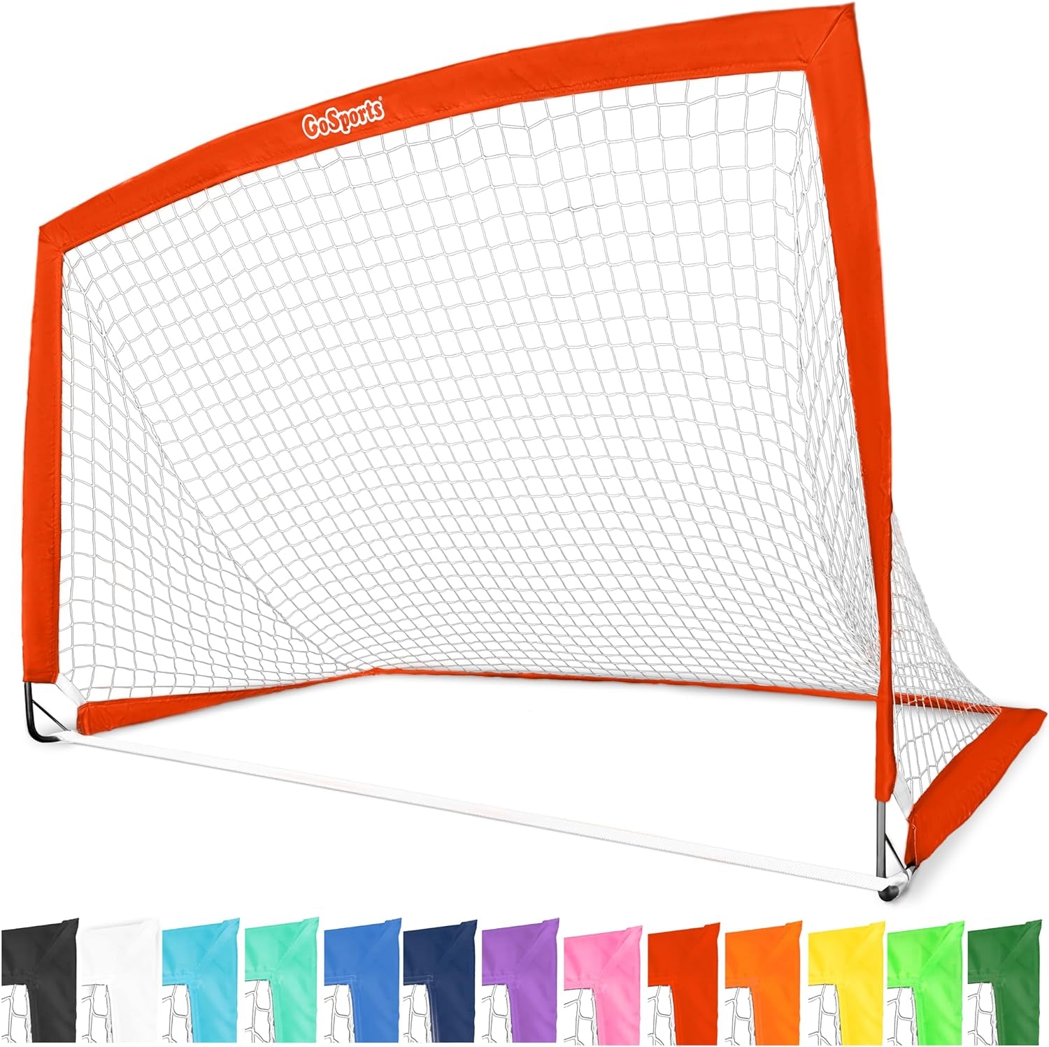 Portable Soccer Goals for Kids - 13 Color Options - Choose 4 X 3 Ft or 6 X 4 Ft - Team Tone Pop up Nets for Backyard