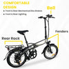 Comfygo Futuro Electric Bike,Lightweight Folding Motor Ebikes,Electric Bicycle for Adults,Bicicleta Electrica Para Adultos,Road City Bike,350 W 20 * 1.95 Fat Tire E Bikes,7 Speed Shifter,22 Mph Ebike