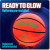 Glow in the Dark Basketball for Teen Boy - Glowing Red Basket Ball, Light up LED Toy for Night Ball Games - Sports Stuff & Gadgets for Kids Age 8 Years Old and Up. Great Gift for Boys & Girls