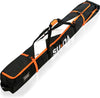 Premium Padded Single Ski Carry Bag for Air Travel - Cross Country, Downhill, Clothes, Gear, Poles and Accessories - Ski Carrier Luggage for Men and Women