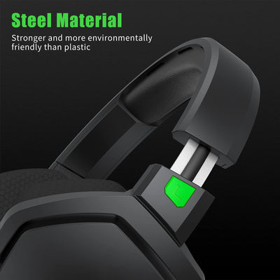 G06 Dual Wireless Gaming Headset with Microphone for PS5, PS4, PC, Mobile, Switch: 2.4Ghz Wireless + Bluetooth - 100 Hr Battery - 50Mm Drivers - Green