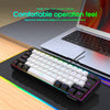 60% Wired Gaming Keyboard, RGB Backlit Mini Keyboard, Waterproof Small Ultra-Compact 61 Keys Keyboard for Pc/Mac Gamer, Typist, Travel, Easy to Carry on Business Trip(Black-White)