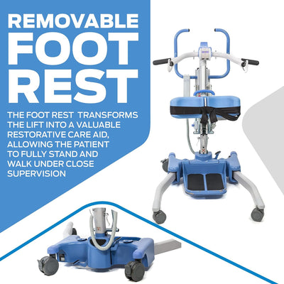 Joerns  Journey Sit to Stand Electric Power Patient Lift | Ultra Compact, Portable Folding Stand Aid | Safe Working Load 340 Lbs. | Smart Monitor Technology