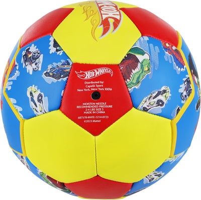 Hot Wheels Size 3 Soccer Ball, Monster Challenge Kids Mini Soccer Ball, Multi