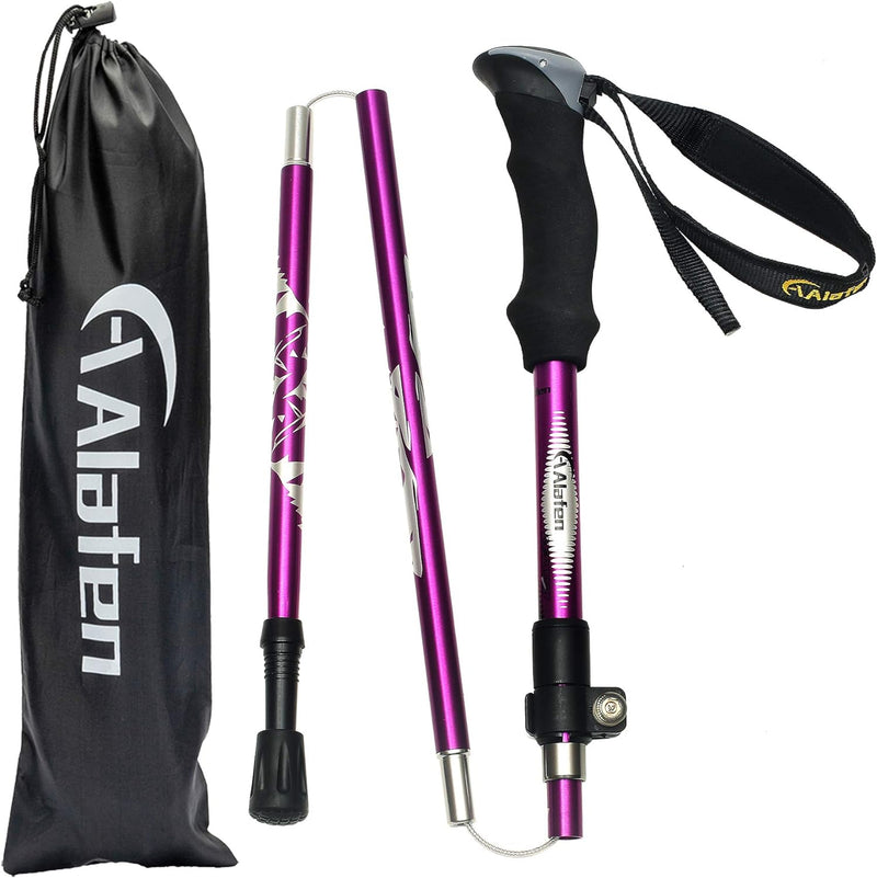 Aluminum Collapsible Ultralight Travel Trekking Hiking Pole for Men and Women