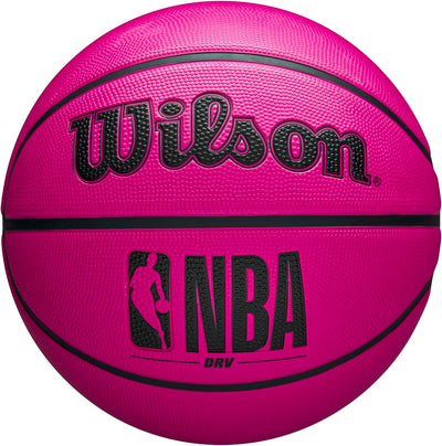 NBA DRV Outdoor Basketball with Pump - Pink, Size 5-27.5"