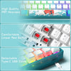 60% Percent Keyboard, WK61 Mechanical RGB Wired Gaming Keyboard, Hot-Swappable Keyboard with Blue Sea PBT Keycaps for Windows PC Gamers - Linear Red Switch