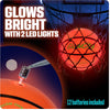 Glow in the Dark Basketball for Teen Boy - Glowing Red Basket Ball, Light up LED Toy for Night Ball Games - Sports Stuff & Gadgets for Kids Age 8 Years Old and Up. Great Gift for Boys & Girls