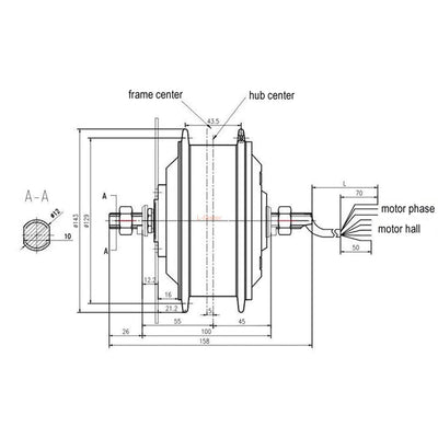 Front Drive 24V/36V/48V 250W Electric Bike Brushless Hub Motor Powerful High Speed Engine Wheel for 26 Inch Rim Trike E-Bicycle (36V)