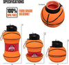 ART Ohio State Clip-On Collapsible 1 Liter, 34 Oz. Size Bpa-Free Silicone Basketball Large Water Bottle