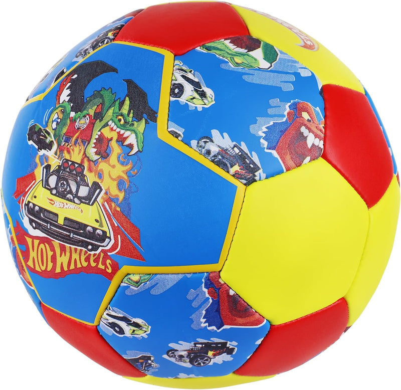 Hot Wheels Size 3 Soccer Ball, Monster Challenge Kids Mini Soccer Ball, Multi