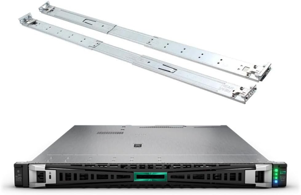 HPE Proliant DL360 Gen11 1U Rack Server Bundle with Dual Xeon 6430 32-Core 2.1Ghz, 512GB DDR5 Memory, 30.72TB Enterprise SAS SSD Storage, RAID, Dual Power, Ilo, Rail Kit