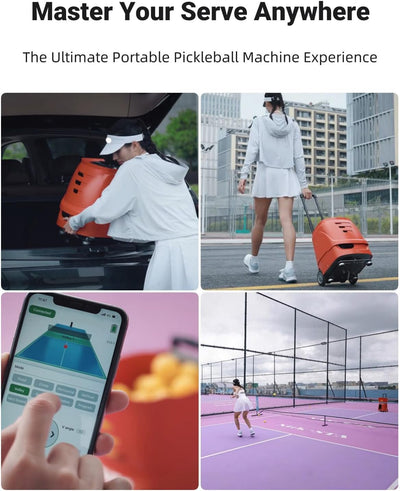 Ptsmart Tech-Savvy Tennis Training Machine: High-Speed Ball Delivery, Professional Grade, Easy Setup, Great for Advanced Players