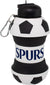 ART Tottenham Clip-On Collapsible 1 Liter, 34 Oz. Size Bpa-Free Silicone Soccert Large Water Bottle