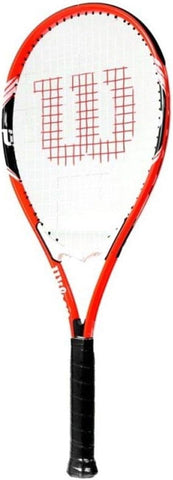 Federer Adult Recreational Tennis Racket - Grip Size 3 - 4 3/8", Red/White/Black