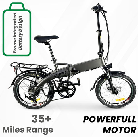 Comfygo Futuro Electric Bike,Lightweight Folding Motor Ebikes,Electric Bicycle for Adults,Bicicleta Electrica Para Adultos,Road City Bike,350 W 20 * 1.95 Fat Tire E Bikes,7 Speed Shifter,22 Mph Ebike