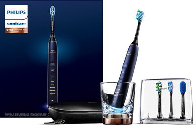 Diamondclean Smart 9750 Rechargeable Electric Power Toothbrush, Lunar Blue, HX9954/56