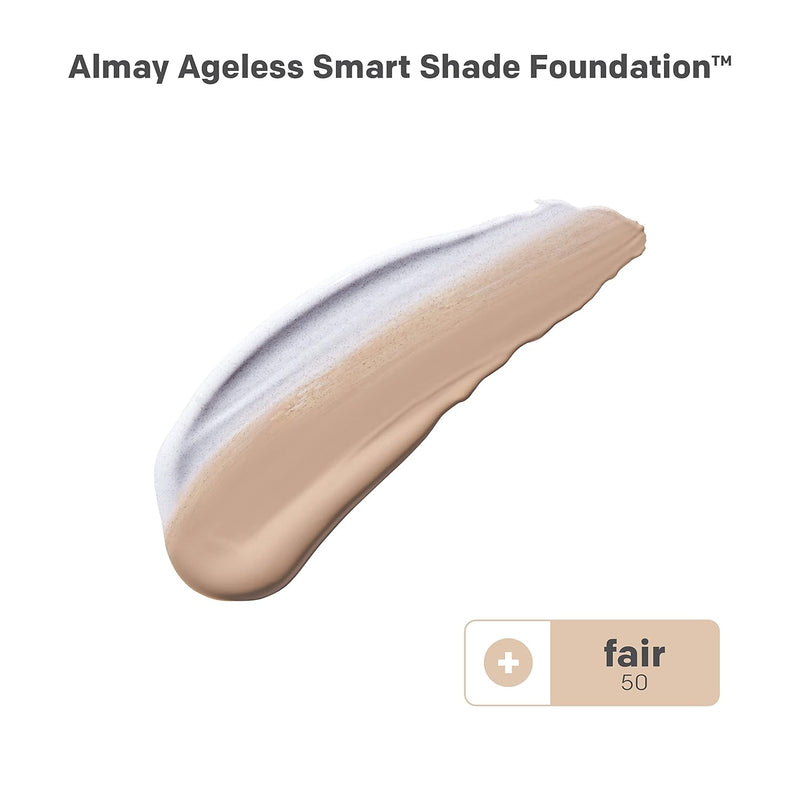 Anti-Aging Foundation, Smart Shade Face Makeup with Hyaluronic Acid, Niacinamide, Vitamin C & E, Hypoallergenic-Fragrance Free, 050 Fair, 1 Fl Oz (Pack of 1)