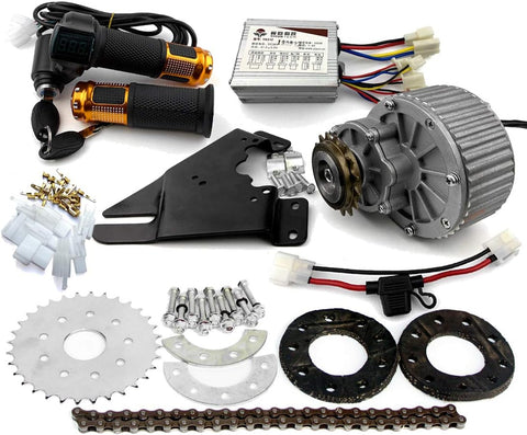 450W Newest Electric Bike Left Drive Conversion Kit Can Fit Most of Common Bicycle Use Spoke Sprocket Chain Drive for City Bike