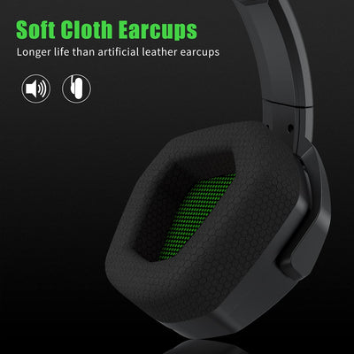 G06 Dual Wireless Gaming Headset with Microphone for PS5, PS4, PC, Mobile, Switch: 2.4Ghz Wireless + Bluetooth - 100 Hr Battery - 50Mm Drivers - Green