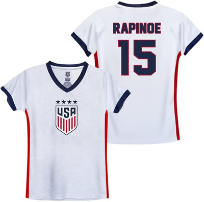 Official Licensed U.S. Soccer 4 Star USWNT Players Girl'S Game Day Shirts Football Tee Top