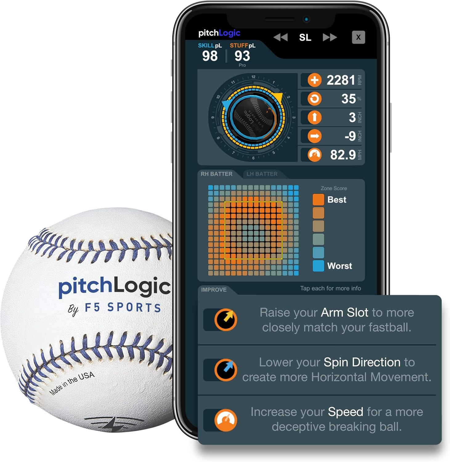Smart Baseball and Player App - Proven Data-Driven Approach to Improve Your Pitching. Pro Level Metrics and Video. Personalized Feedback and Recommendations for Players of All Levels.