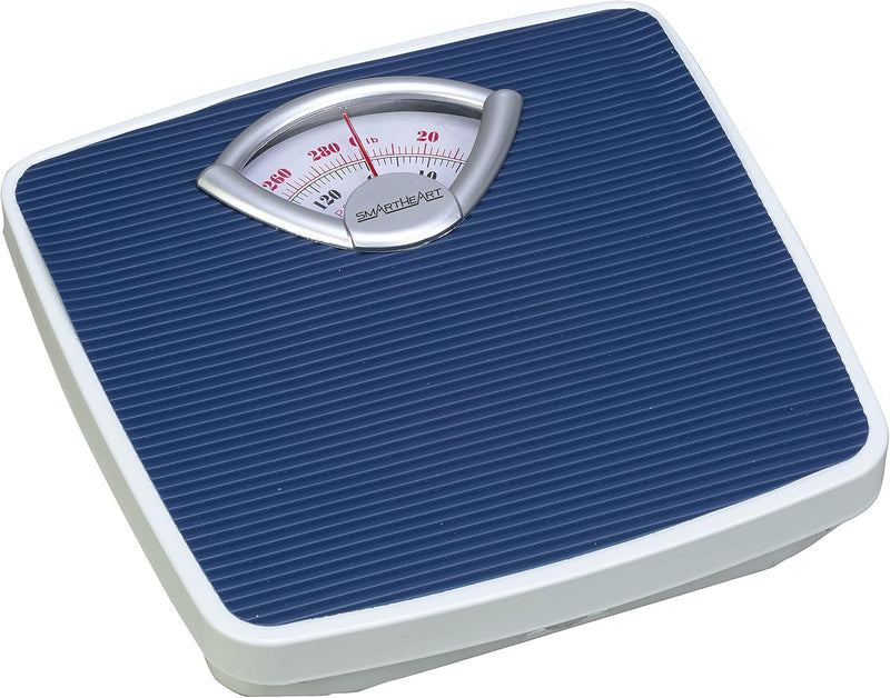 Analog Body Weight Scale | Mechanical Scale | 286 Lbs 130 Kg Capacity | Non-Skid | Simple Dial Calibration