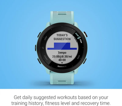 Forerunner 55, GPS Running Watch with Daily Suggested Workouts, up to 2 Weeks of Battery Life, Aqua