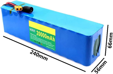 E-Bike Battery 48V 20Ah 13S3P Lithium-Ion Battery Pack Built-In BMS for 1000W Motor Electric Bicycle with Charge,Xt60 Plug