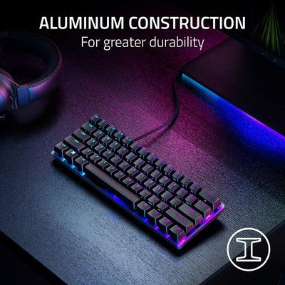 Huntsman Mini 60% Analog Optical Gaming Keyboard with Adjustable Actuation, Rapid Trigger Mode, RGB Lighting - Portable 60% Form Factor