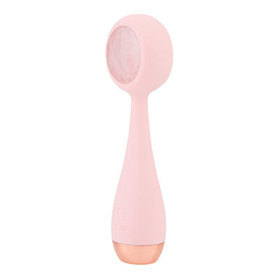 PMD Clean Pro RQ - Smart Facial Cleansing Device with Silicone Brush & Rose Quartz Gemstone