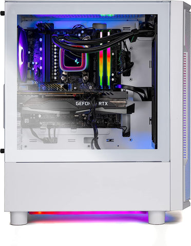 Archangel Gaming PC Desktop – Intel Core I7 12700F 2.1 Ghz, NVIDIA RTX 4060, 1TB NVME SSD, 16GB DDR4 RAM 3200, 600W Gold PSU, 240Mm AIO, 11AC Wi-Fi, Windows 11 Home 64-Bi,White