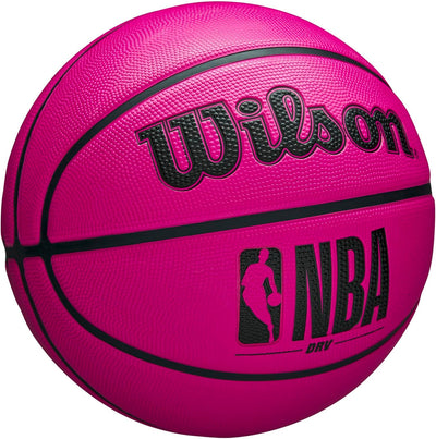 NBA DRV Outdoor Basketball with Pump - Pink, Size 5-27.5"