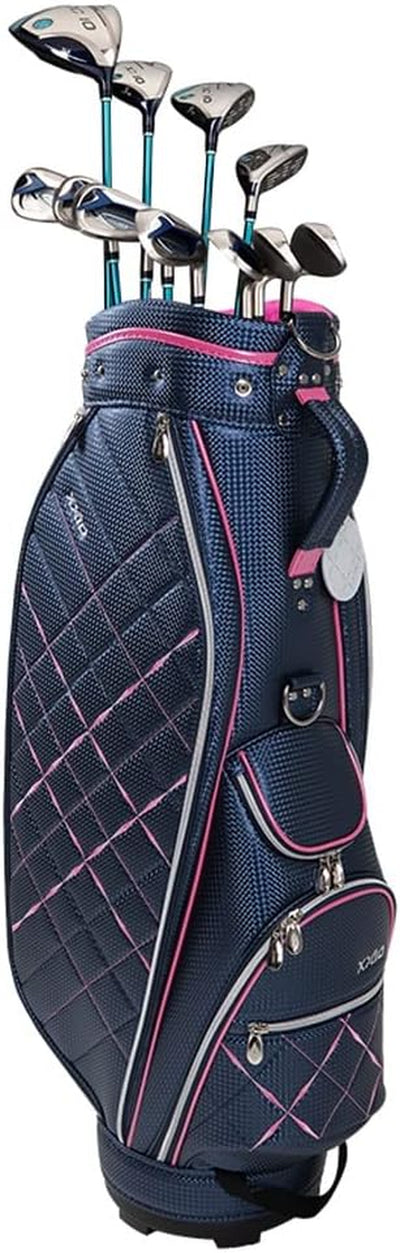 2022 Women 12 Premium Full Set RH 10 Clubs + 1 Cart Bag Navy