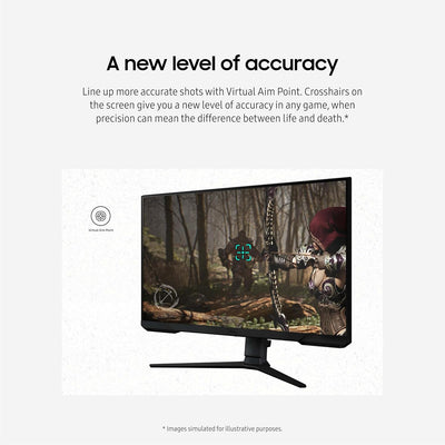 24-Inch Odyssey G3 (G30D) Series FHD Gaming Monitor, 1Ms, 180Hz, AMD Freesync, Adjustable Stand, Black Equalizer, Virtual Aim Point, Eye Saver Mode, Flicker-Free, LS24DG302ENXZA, 2024