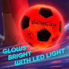 Glow in the Dark Soccer Ball | Light up Indoor/Outdoor Soccer Ball with 2 LED Lights | Pre-Installed Batteries | Fun Gift for Teens