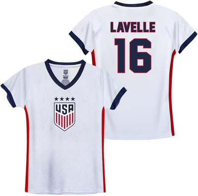 Official Licensed U.S. Soccer 4 Star USWNT Players Girl'S Game Day Shirts Football Tee Top